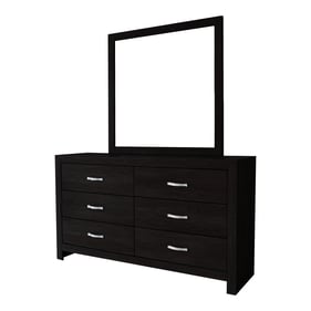 Crown Mark Jaylen Black Dresser and Mirror