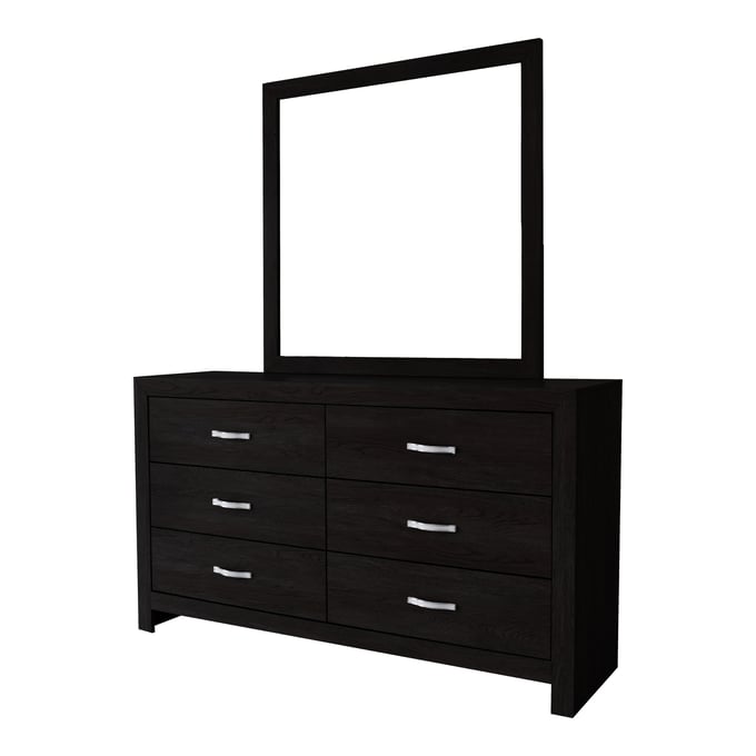 Crown Mark Jaylen Black Dresser and Mirror CRW-B9280-DRMR