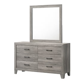 Crown Mark Hopkins Drift Wood Dresser and Mirror