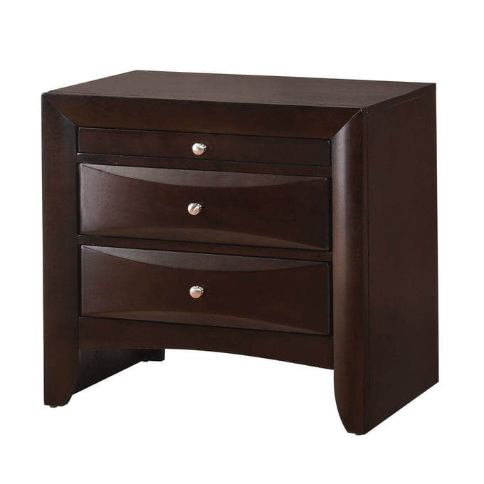 Crown Mark Emily Dark Cherry Night Stand CRW-B4260-2