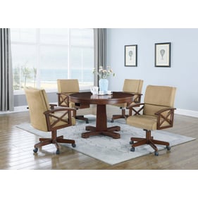 Coaster Furniture Marietta Tobacco Tan 5pc Dining Room and Game Set