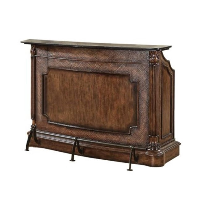 Coaster Furniture Brown Marble Top Bar Server CST-100173