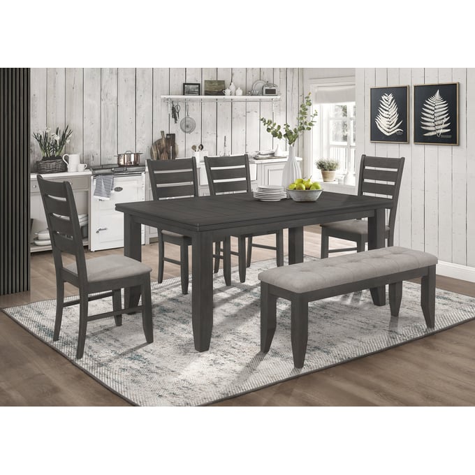 Coaster Furniture Dalila Dark Grey 6pc Dining Room Set CST-10272GRY-DR-S2