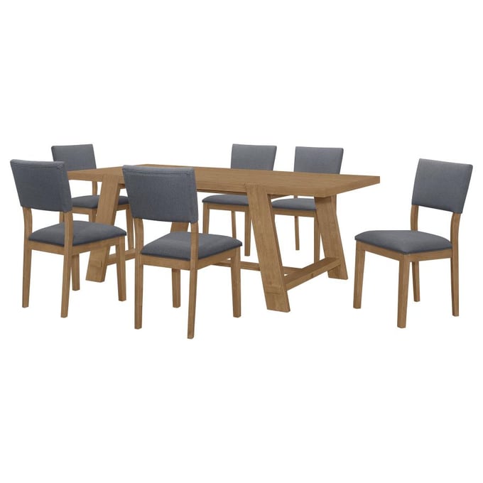 Coaster Furniture Sharon Brown 7pc Dining Room Set CST-10417-DR-S2