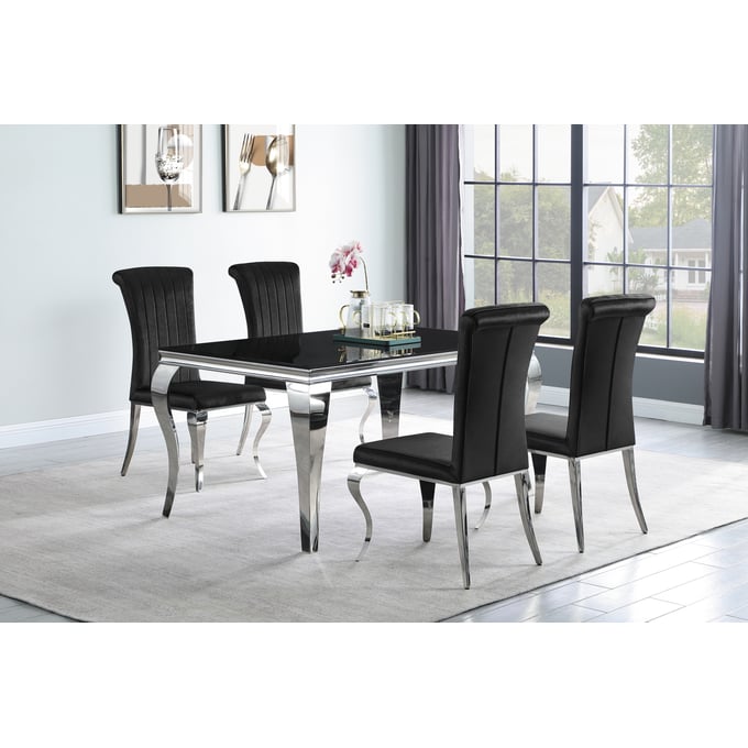 Coaster Furniture Carone Black 5pc Dining Room Set CST-10507-DR-S1