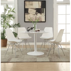 Coaster Furniture Lowry White 5pc Dining Room Set