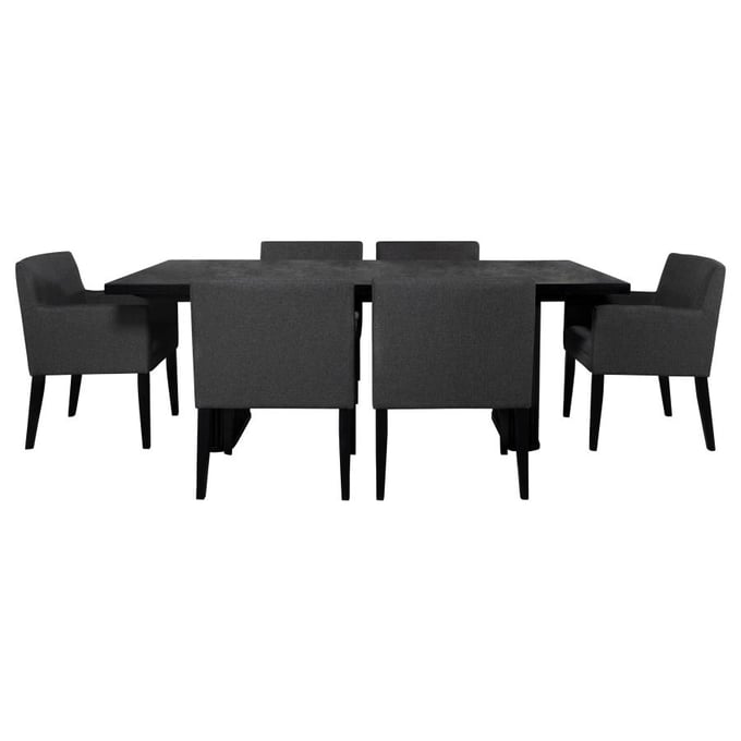 Coaster Furniture Catherine Black 7pc Dining Room Set CST-10625-DR-S2