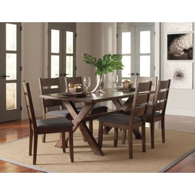 Coaster Furniture Alston Knotty Nutmeg Grey 7pc Dining Room Set