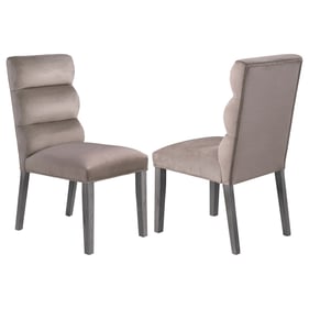 2 Coaster Furniture Carla Grey Ash Side Chairs