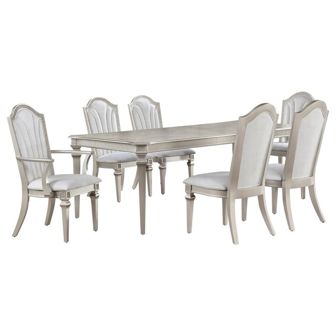 Coaster Furniture Evangeline Silver Oak 7pc Dining Room set CST-10755-DR-S1