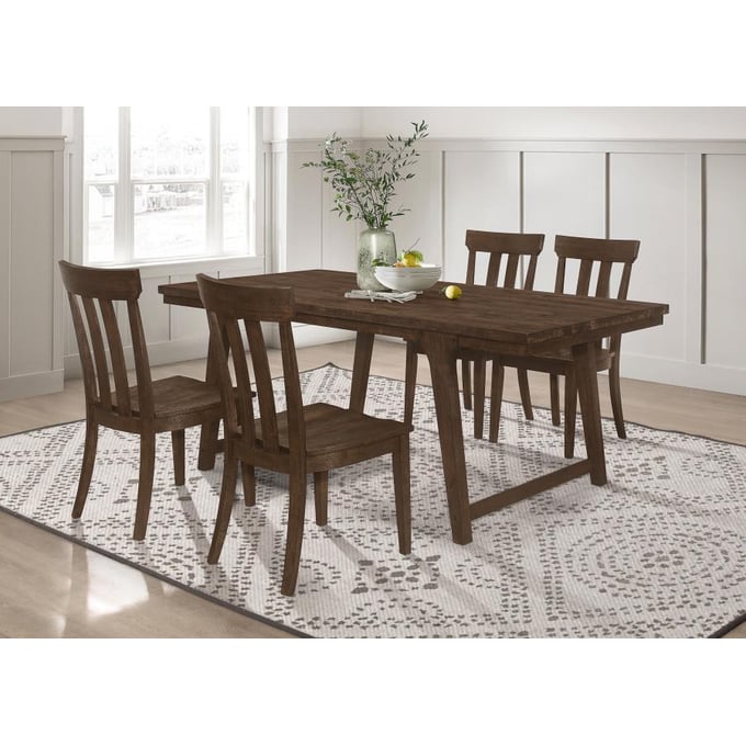 Coaster Furniture Reynolds Brown Oak 5pc Dining Room set CST-10759-DR-S1