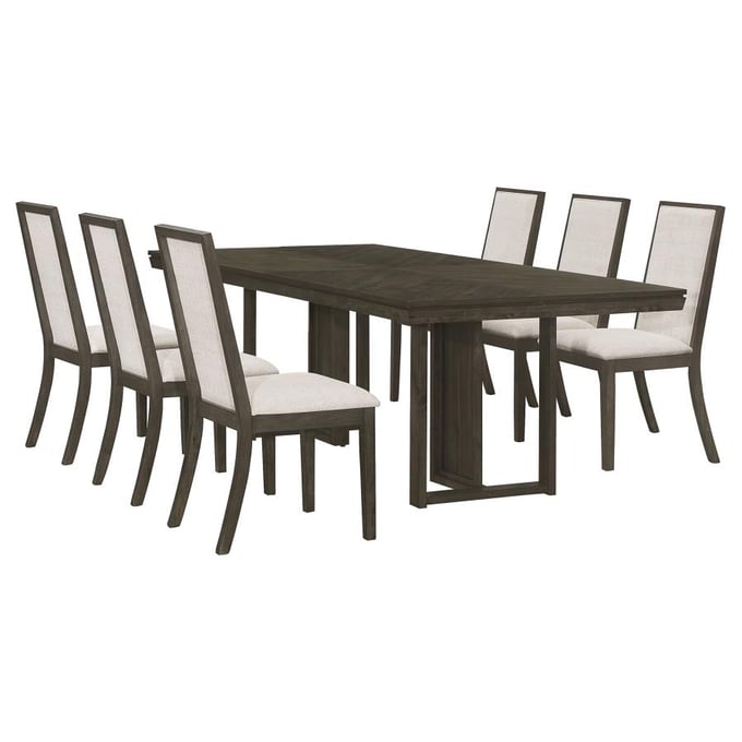 Coaster Furniture Kelly Dark Grey 7pc Dining Room Set CST-107961-DR-S2