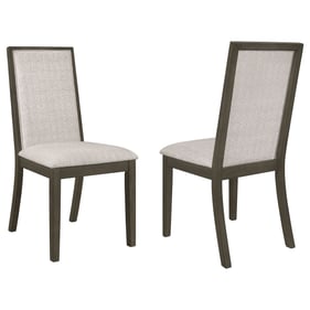 2 Coaster Furniture Kelly Beige Dark Grey Back Dining Side Chairs