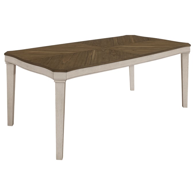 Coaster Furniture Ronnie Nutmeg Rustic Cream Starburst Dining Table CST-108051