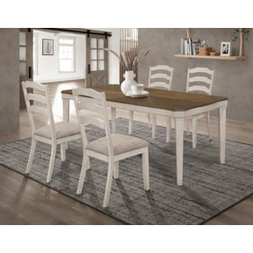 Coaster Furniture Ronnie Nutmeg Rustic Cream 5pc Dining Room Set