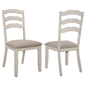 2 Coaster Furniture Ronnie Khaki Rustic Cream Dining Side Chairs