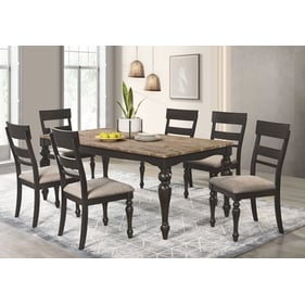 Coaster Furniture Bridget Brown 7pc Dining Room Set