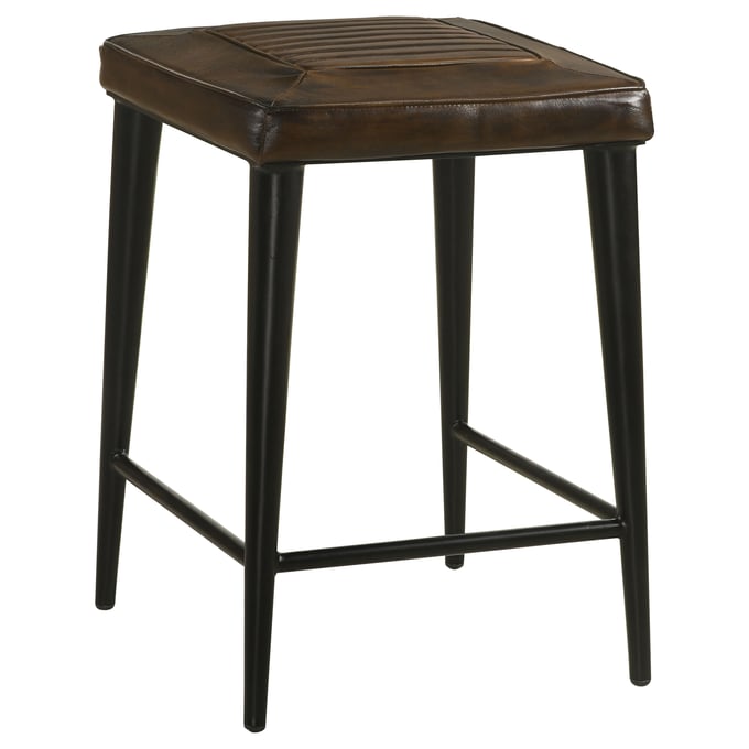 2 Coaster Furniture Alvaro Antique Brown Black Counter Height Stools CST-109078