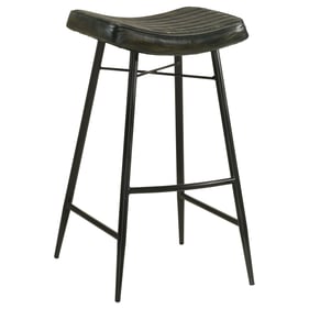 2 Coaster Furniture Bayu Antique Espresso Black Upholstered Bar Stools