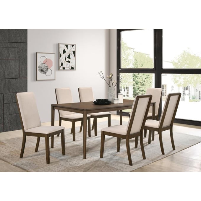 Coaster Furniture Wethersfield Medium Walnut 7pc Dining Room Set CST-10984-DR-S1