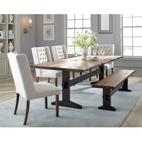 Coaster Furniture Bexley Natural Honey Beige 6pc Dining Room Set