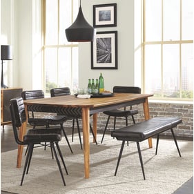 Coaster Furniture Partridge Natural Sheesham Espresso 6pc Dining Room Set