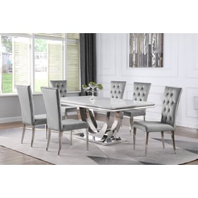 Coaster Furniture Kerwin White Grey 7pc Dining Room Set