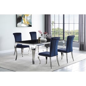 Coaster Furniture Carone Black Ink Blue 5pc Dining Room Set