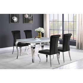 Coaster Furniture Carone White Black 5pc Dining Room Set