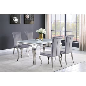 Coaster Furniture Carone White Grey 5pc Dining Room Set