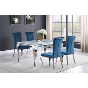 Coaster Furniture Carone White Teal 5pc Dining Room Set