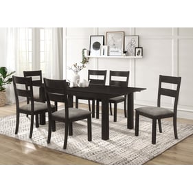 Coaster Furniture Jakob Black Dark Grey 7pc Dining Room Set