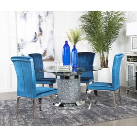 Coaster Furniture Ellie Clear Teal 5pc Dining Room Set