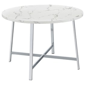 Coaster Furniture Alcott Chrome Round Dining Table