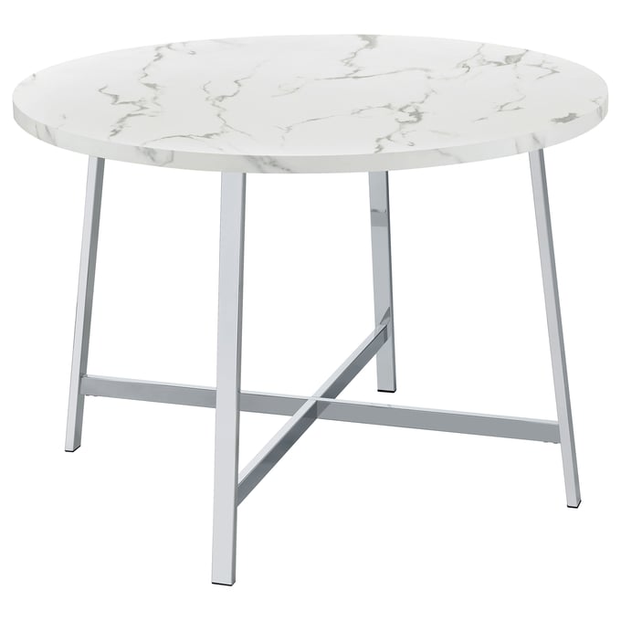 Coaster Furniture Alcott Chrome Round Dining Table CST-120400