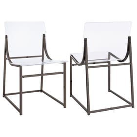 2 Coaster Furniture Adino Clear Side Chairs