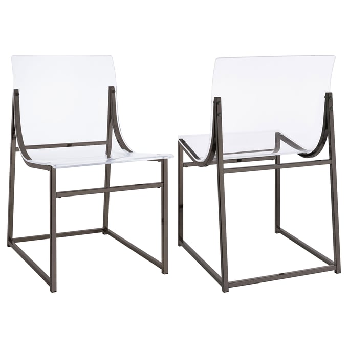 2 Coaster Furniture Adino Clear Side Chairs CST-121142