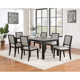 Coaster Furniture Elodie Grey Black Rectangular 7pc Dining Room set