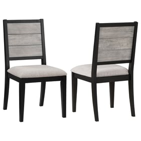 2 Coaster Furniture Elodie Dove Grey Black Dining Side Chairs