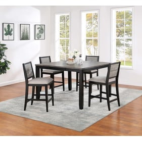 Coaster Furniture Elodie Grey Black 5pc Counter Height Set