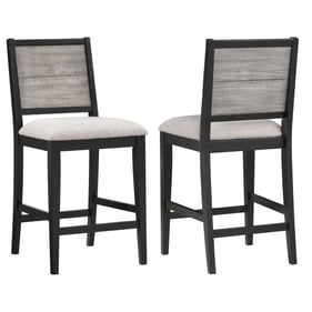 2 Coaster Furniture Elodie Dove Grey Black Counter Height Chairs