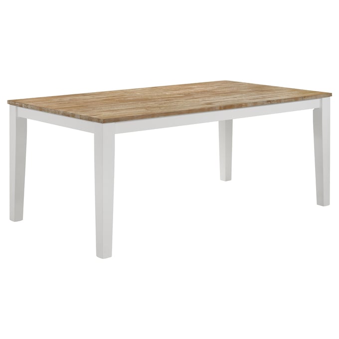 Coaster Furniture Hollis Brown White Dining Table CST-122241