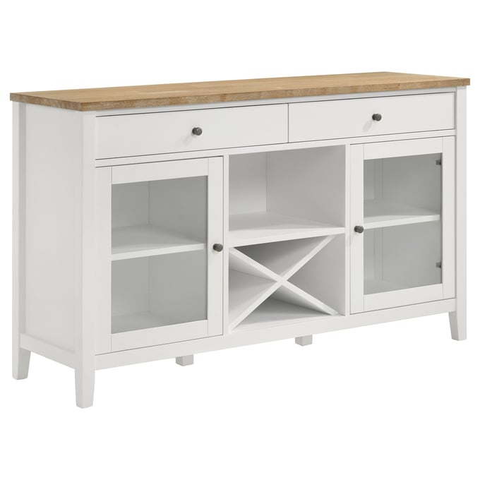 Coaster Furniture Hollis Brown White 2 Door Dining Sideboard CST-122245