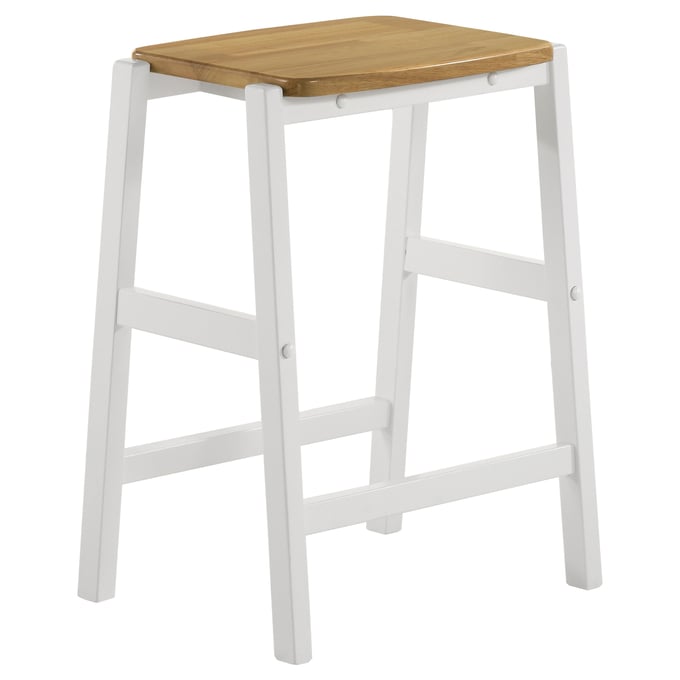 2 Coaster Furniture Hollis Brown White Counter Height Bar Stool CST-122247