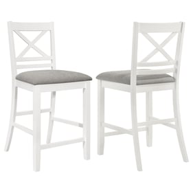 2 Coaster Furniture Hollis White Counter Height Chairs