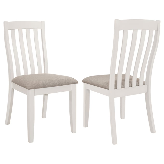 2 Coaster Furniture Anwar Off White Dining Side Chairs CST-122302