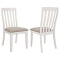 Anwar Vertical Slat Back Dining Side Chair Off White