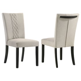 2 Coaster Furniture Malia Beige Upholstered Back Dining Side Chairs