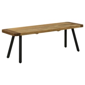 Coaster Furniture Maverick Natural Mango Black Dining Bench