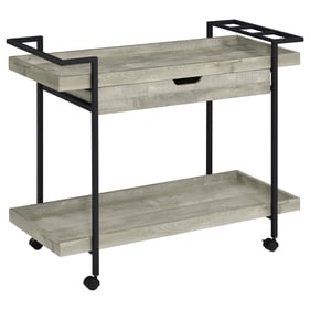 Coaster Furniture Ventura Grey 2 Tier Bar Cart with Storage Drawer